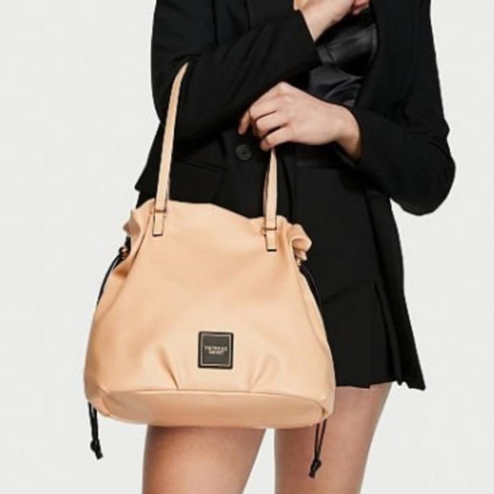 NWT Victoria's Secret Cinch-Top Tote  limited edition bag Nude Color